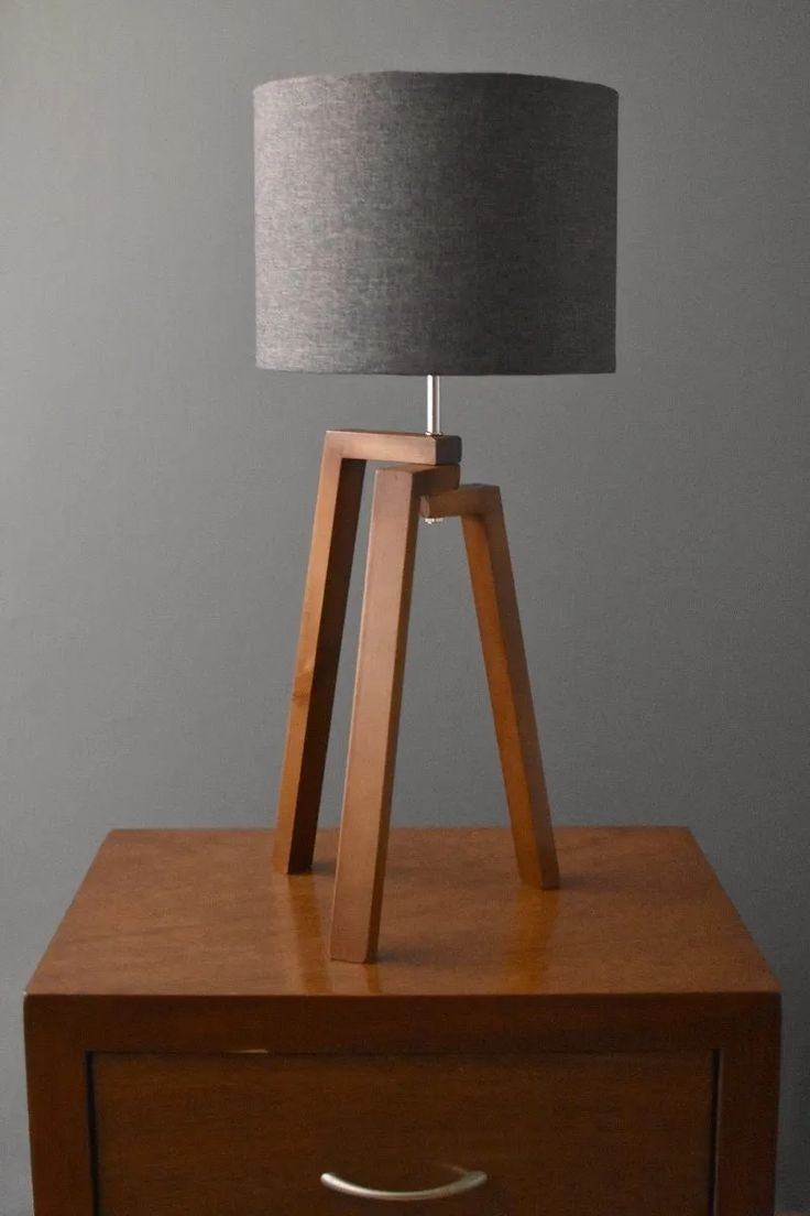 Table Lamp - Beech Wood - Multi Color - 45x28 cm