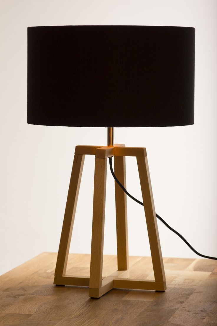 Table Lamp - Beech Wood - Multi Color - 45x28 cm
