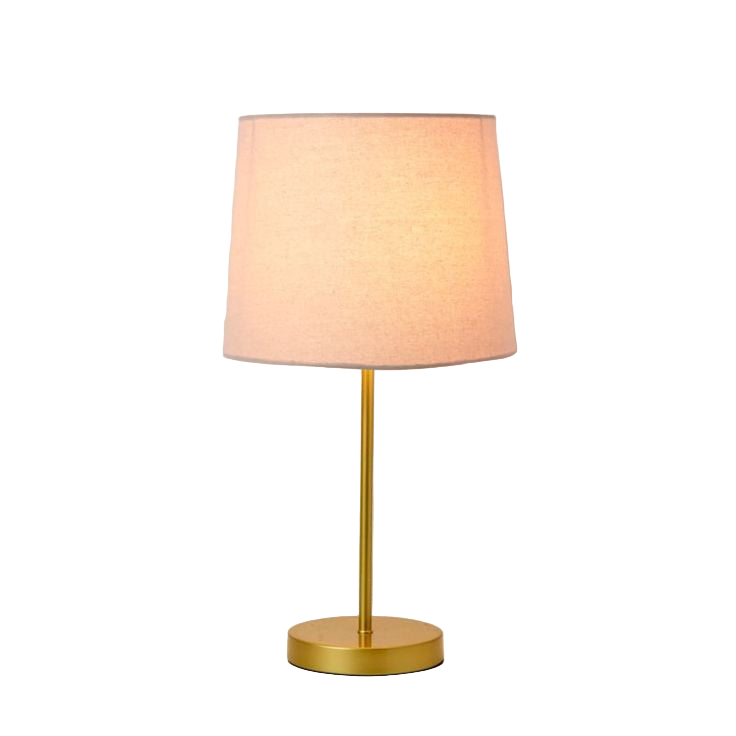 Table Lamp - Steel - Gold & Off White - 45x28 cm