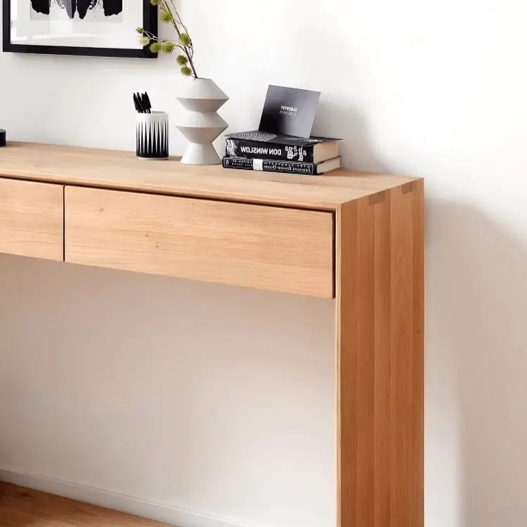 كونسول مع إطار - NW - لون خشبي - 110x35x41 سم