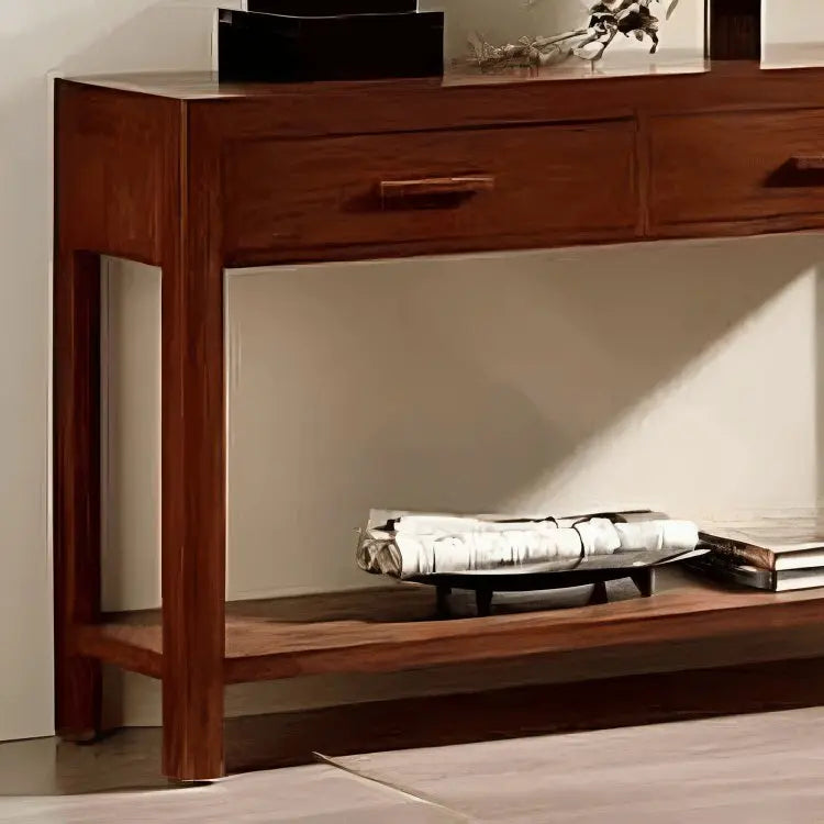 كونسول مع مرآة - NW-بني-110x35x90 سم