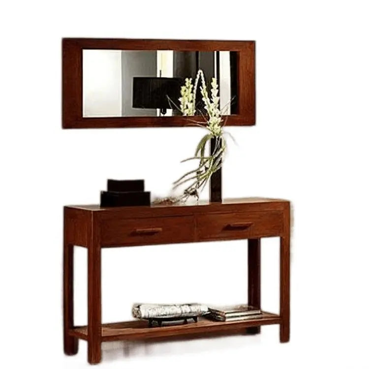 كونسول مع مرآة - NW-بني-110x35x90 سم