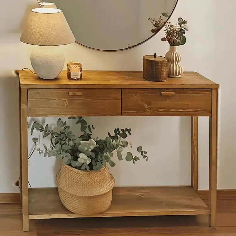 وحدة تحكم مع مرآة - NW - بني - 99 × 35 × 91