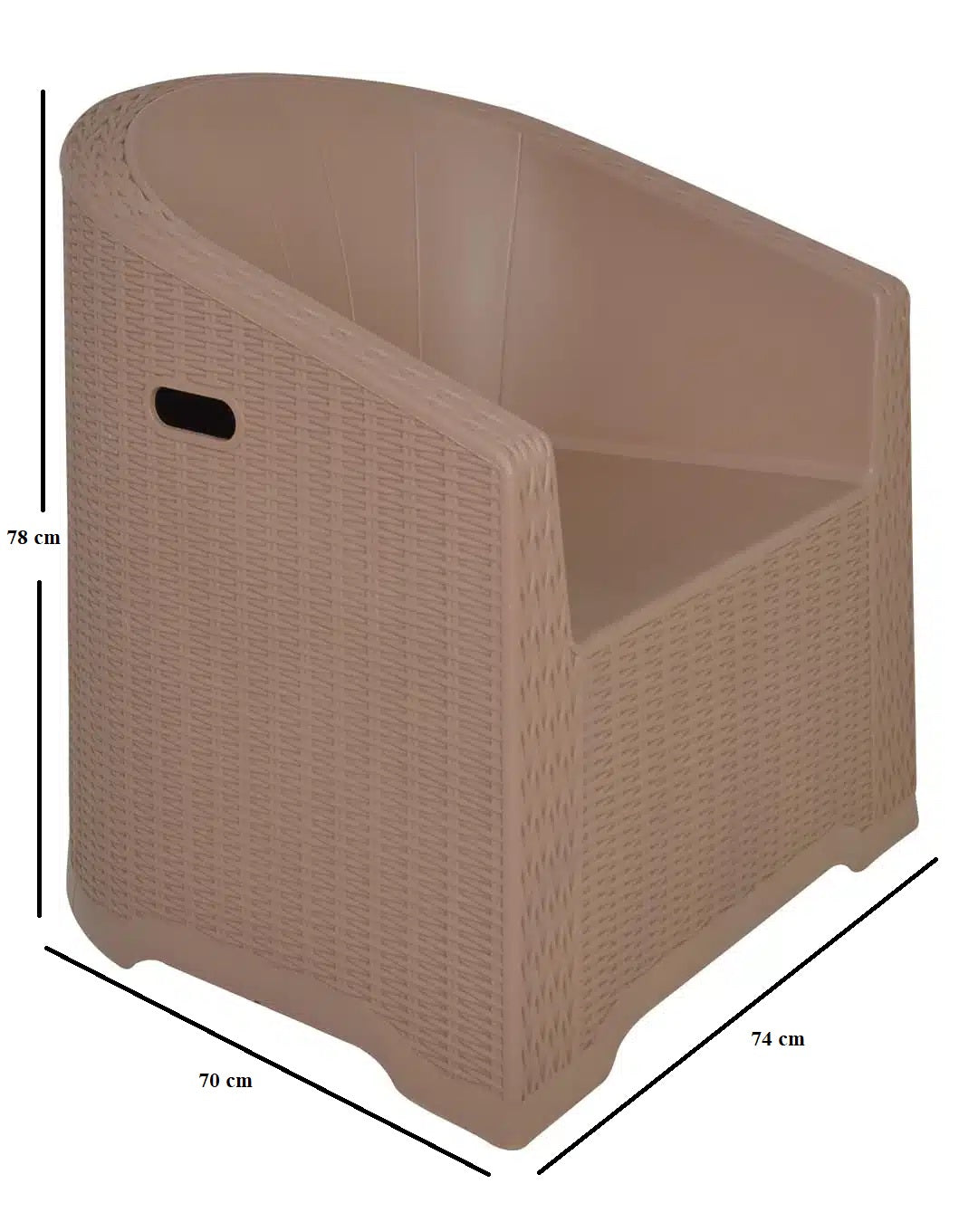 Outdoor set: 4 chairs + table - Plastic - Beige