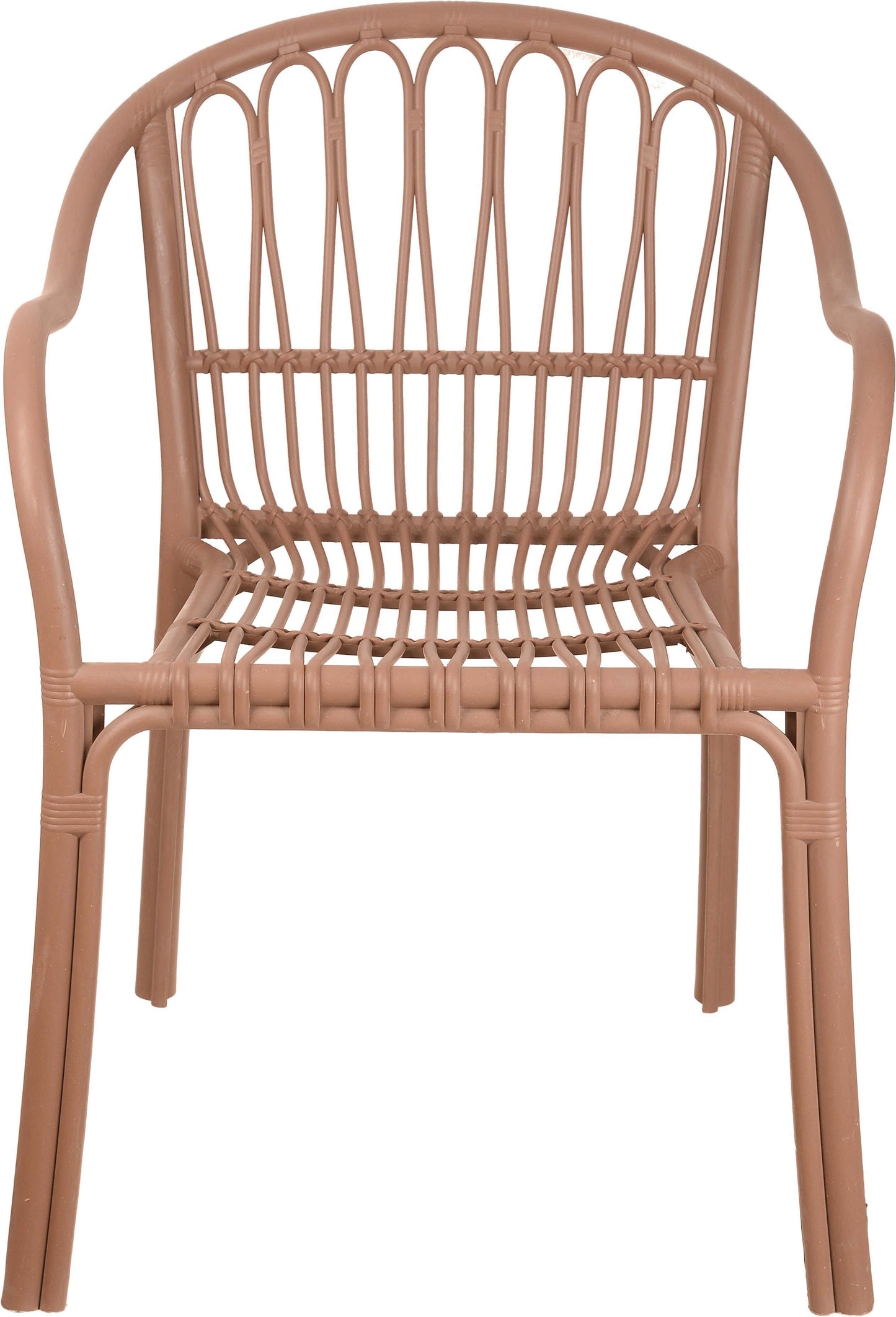 Outdoor set: 4 chairs + table - Plastic - Beige