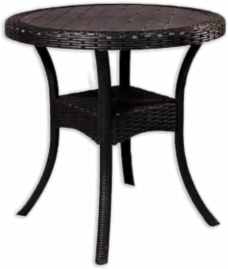Outdoor set: 4 chairs + table - Plastic - Brown