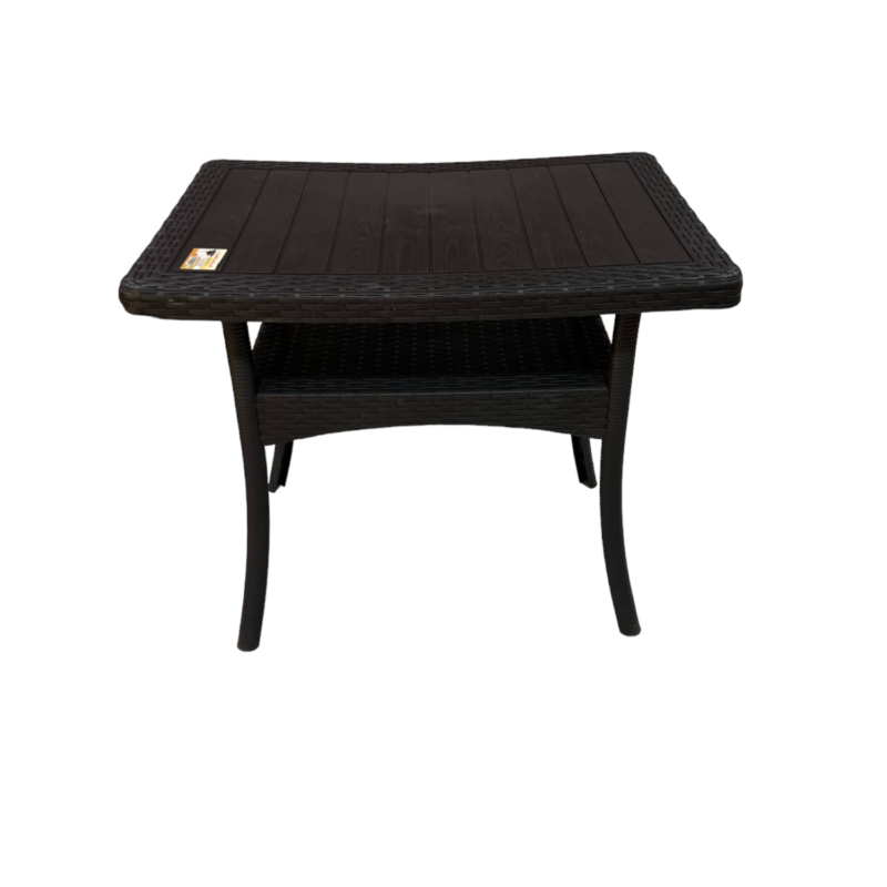 Outdoor set: 4 chairs + table - Plastic - Black