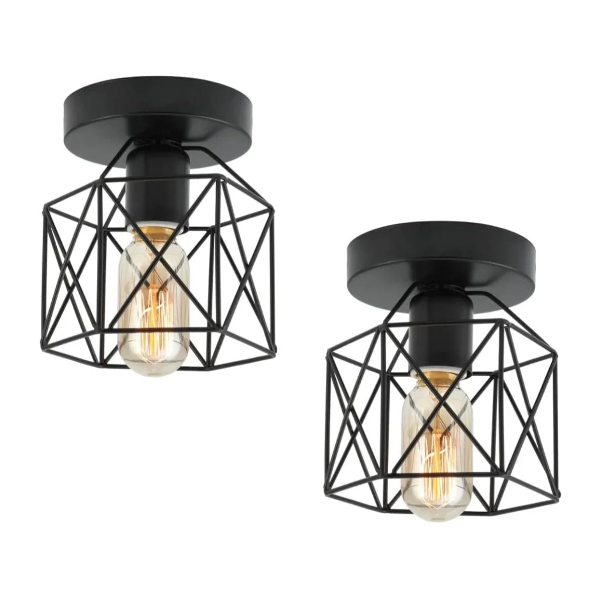 Ceiling lamp - Black - - two pieces - Cataloug