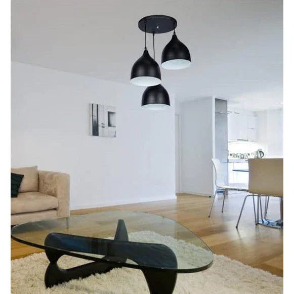 Triple ceiling lamp - Black - 30x80 cm - Cataloug