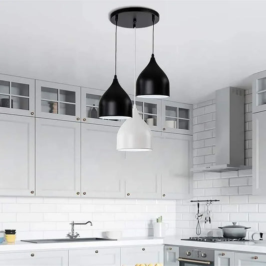 Triple ceiling lamp - Black - 30x80 cm - Cataloug
