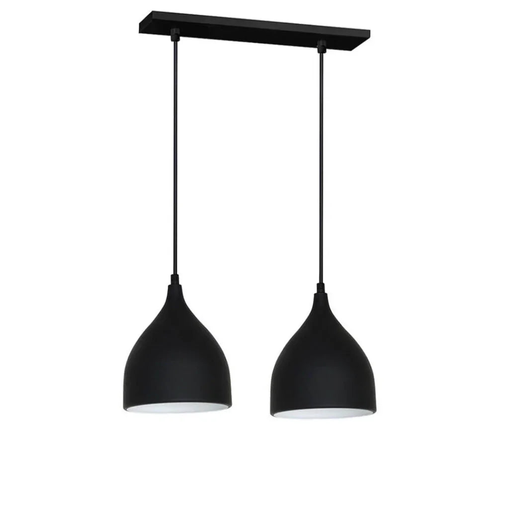 Double ceiling lamp - Black - 24x80 cm - Cataloug