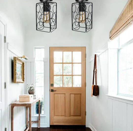 Ceiling lamp - Black - 12x20 cm - Cataloug