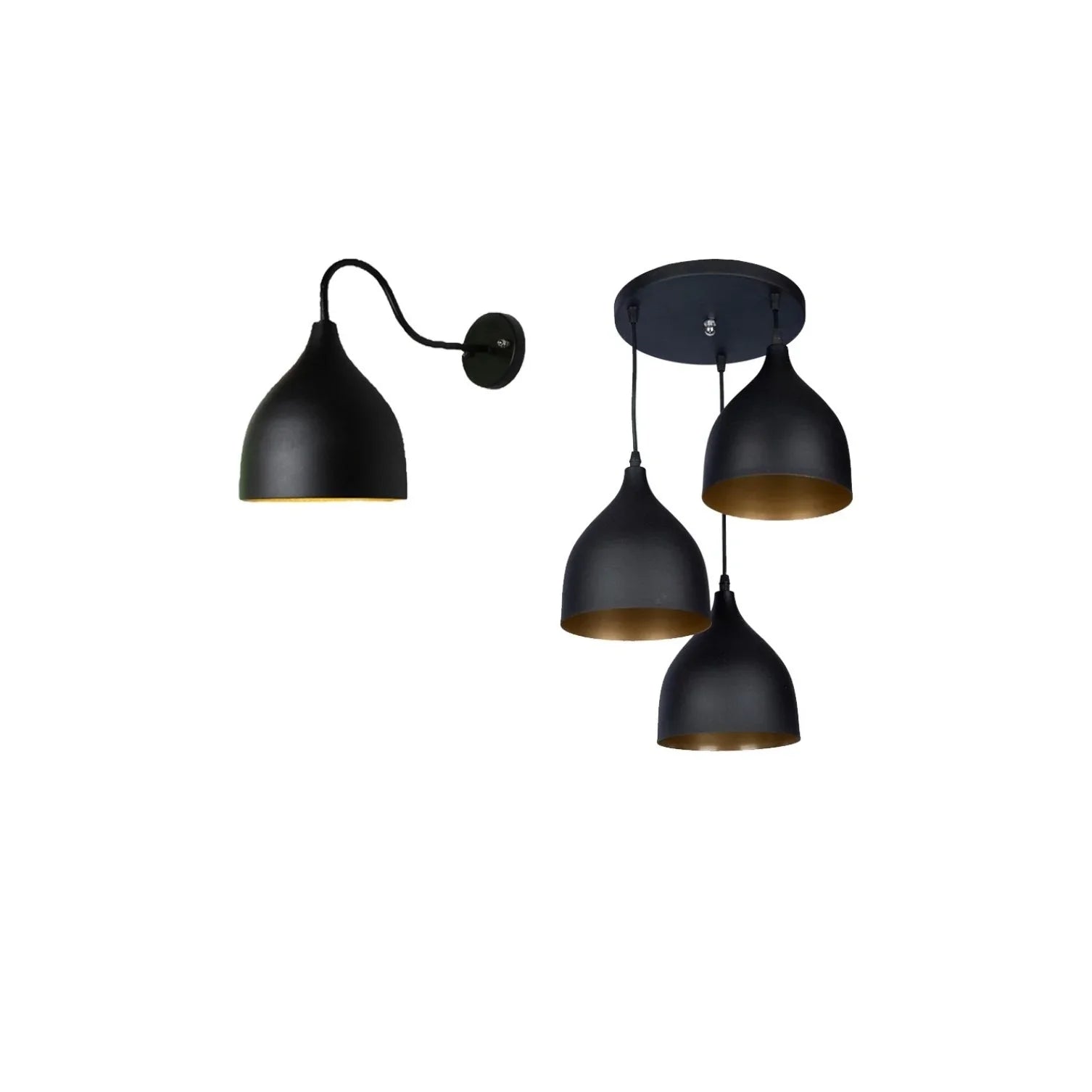 Ceiling lamp - Black - 30x55 cm - Cataloug
