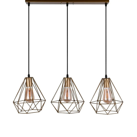 Triple ceiling lamp - Black - 50x80 cm - Cataloug