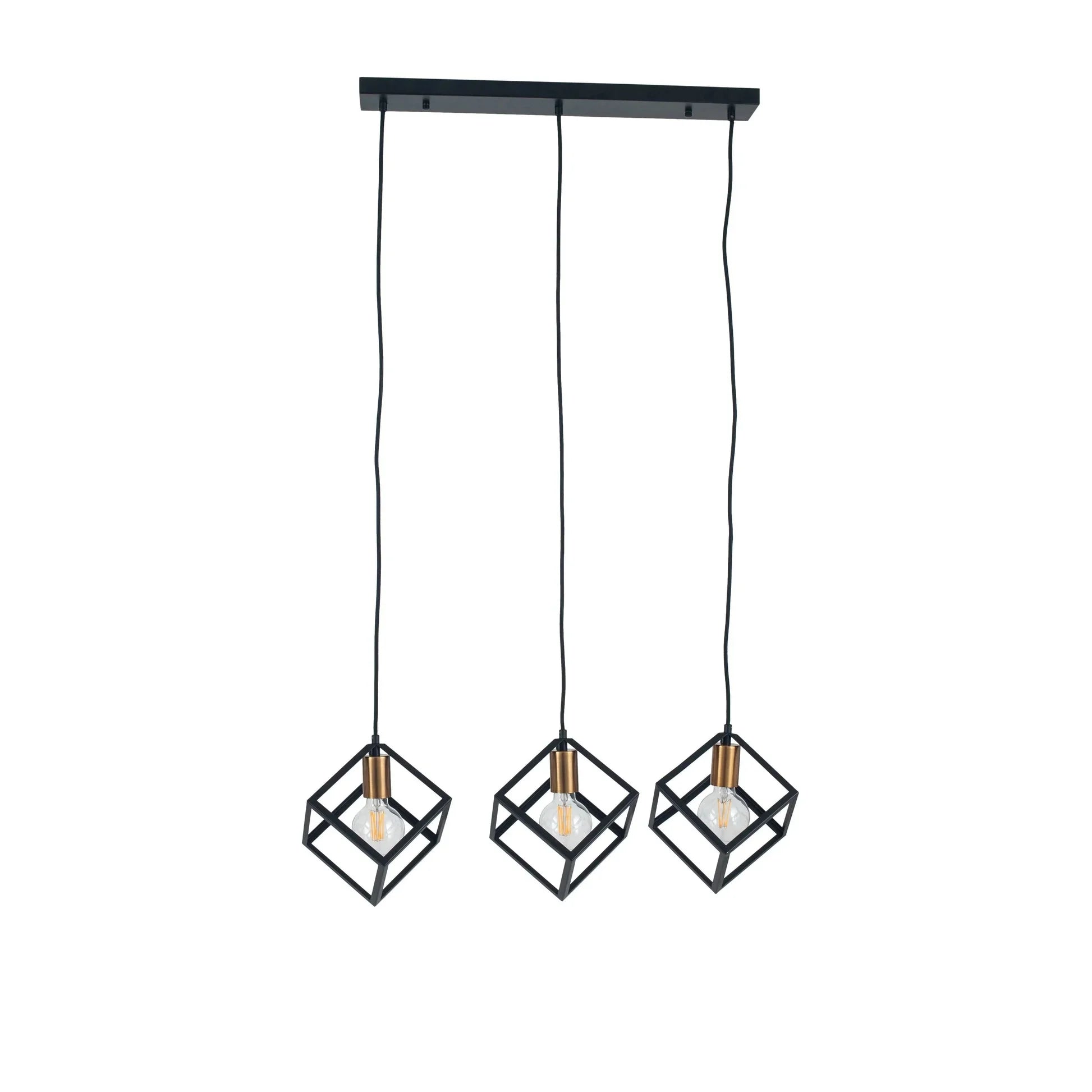 Triple ceiling - Black - lamp 50x80 cm - Cataloug