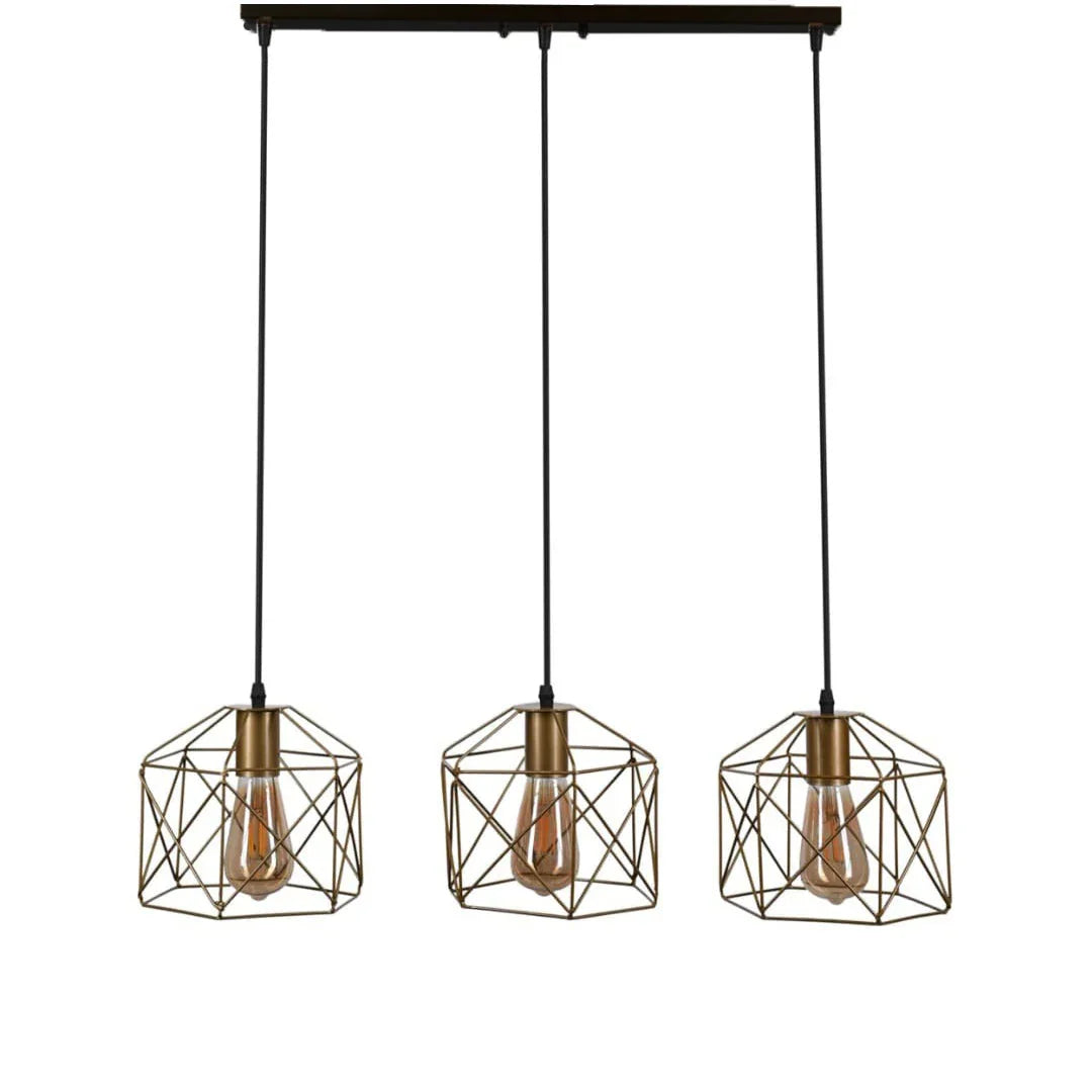 Triple ceiling lamp - Black - 50x80 cm - Cataloug