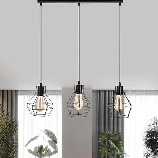 Triple ceiling lamp - Black - 50x80 cm - Cataloug