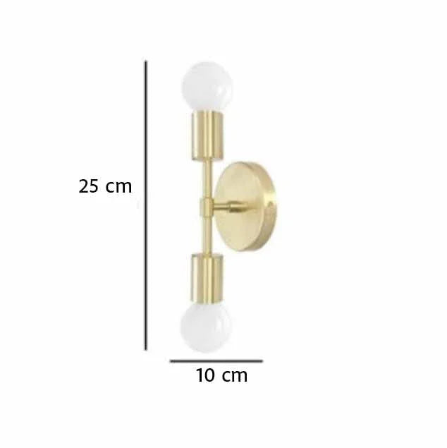 Wall lamp - Gold - 10x25 cm - Cataloug