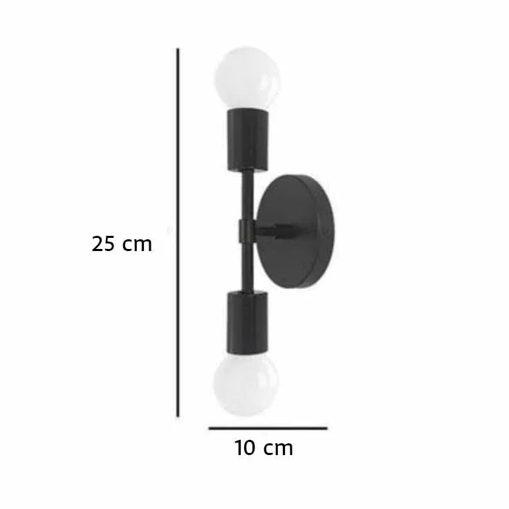 Wall lamp - Black - 10x25 cm - Cataloug