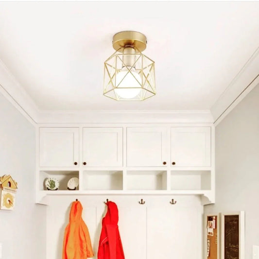 Ceiling lamp - Gold - 23x23 cm - Cataloug