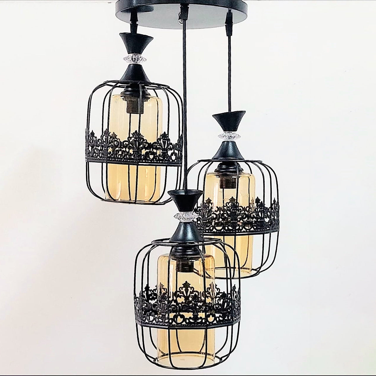 Triple ceiling lamp 30x75 cm