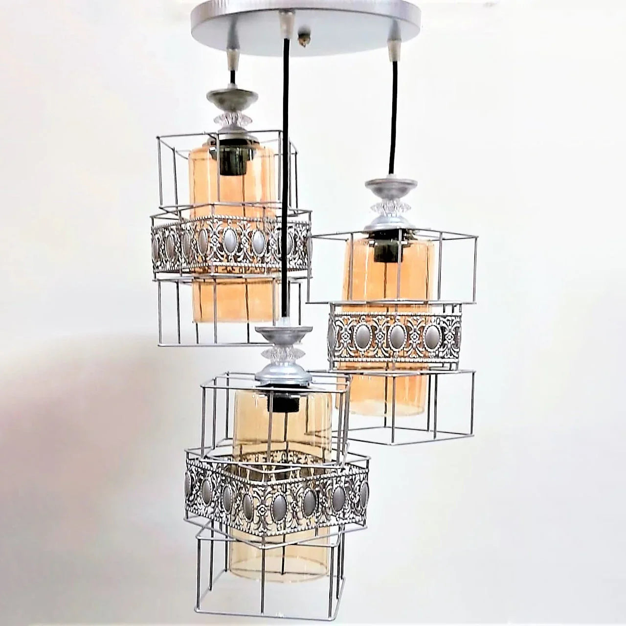 Triple ceiling lamp - Silver - 30x75 cm - Cataloug