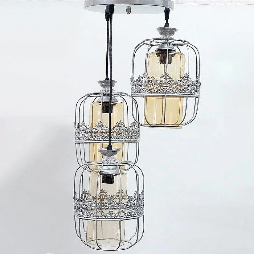 Triple ceiling lamp - Silver - 30x75 cm - Cataloug