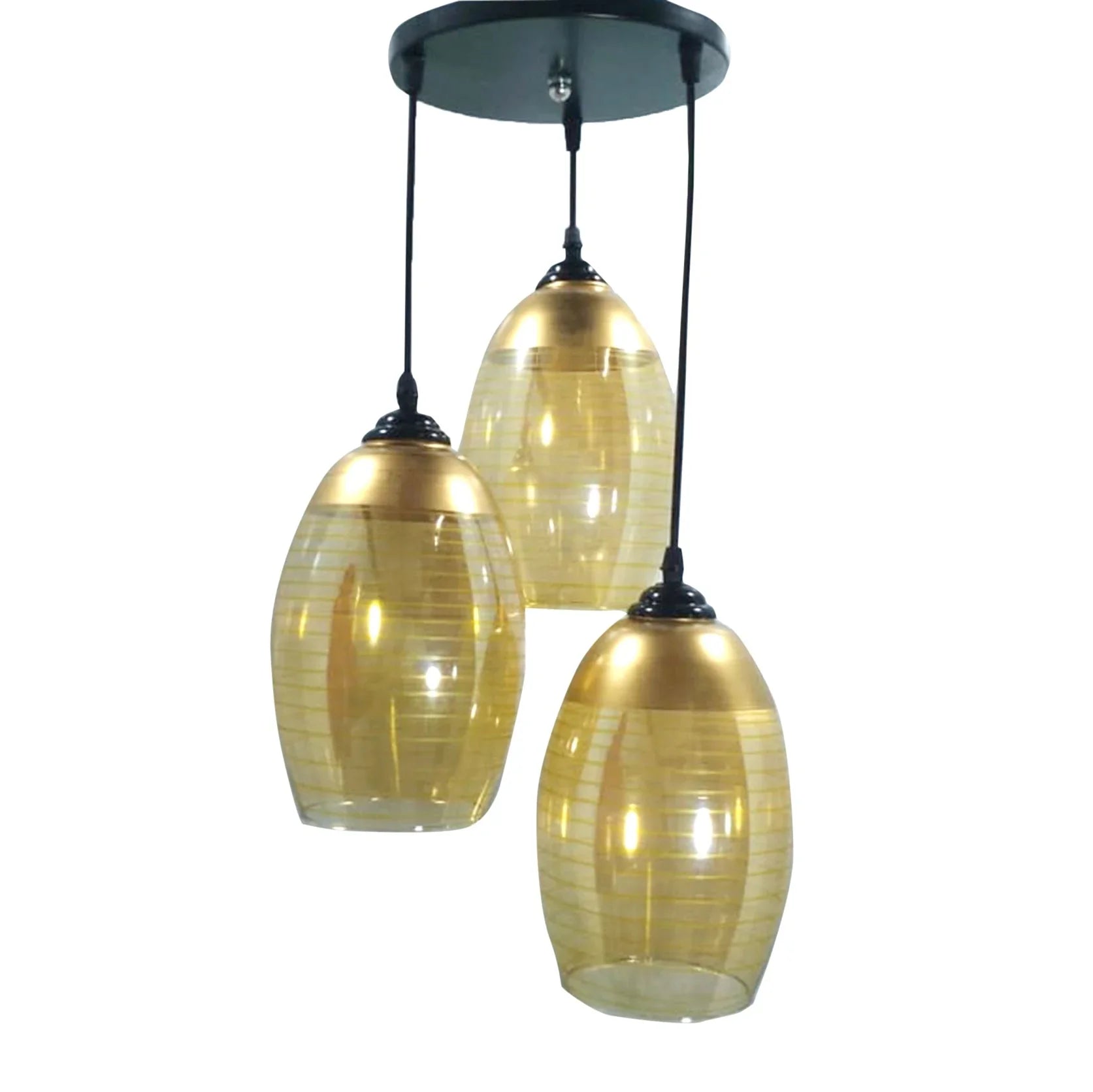 Triple ceiling lamp - Black - 30x75 cm - Cataloug