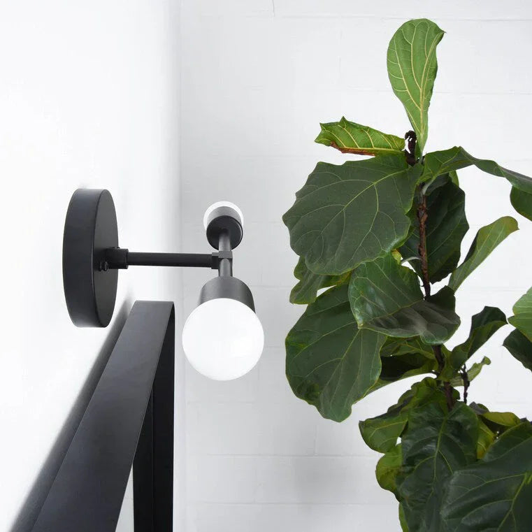 Double wall lamp - Black - 10x30 cm - Cataloug