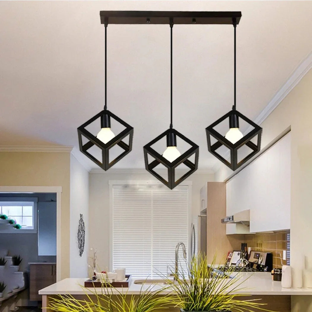 Triple ceiling lamp - Black - 50x75 cm - Cataloug