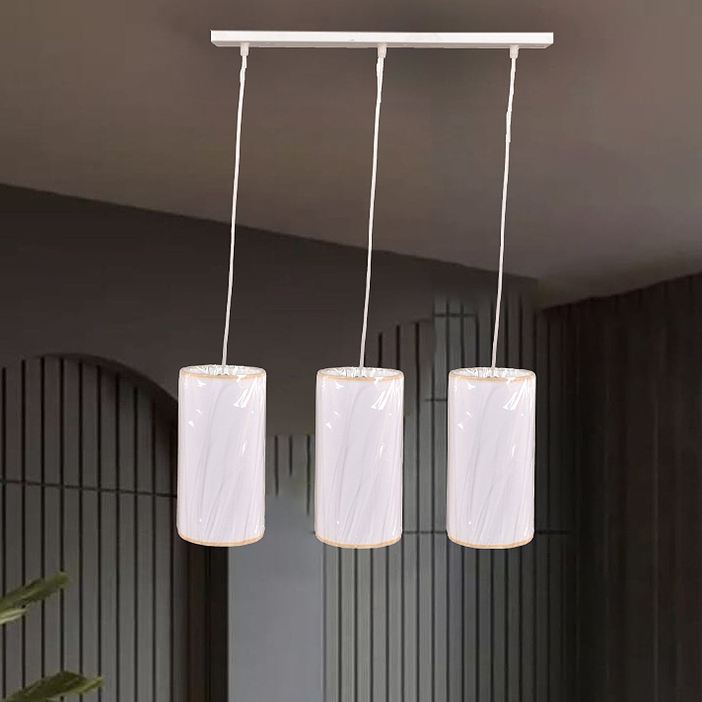 Triple ceiling lamp 80x50 cm