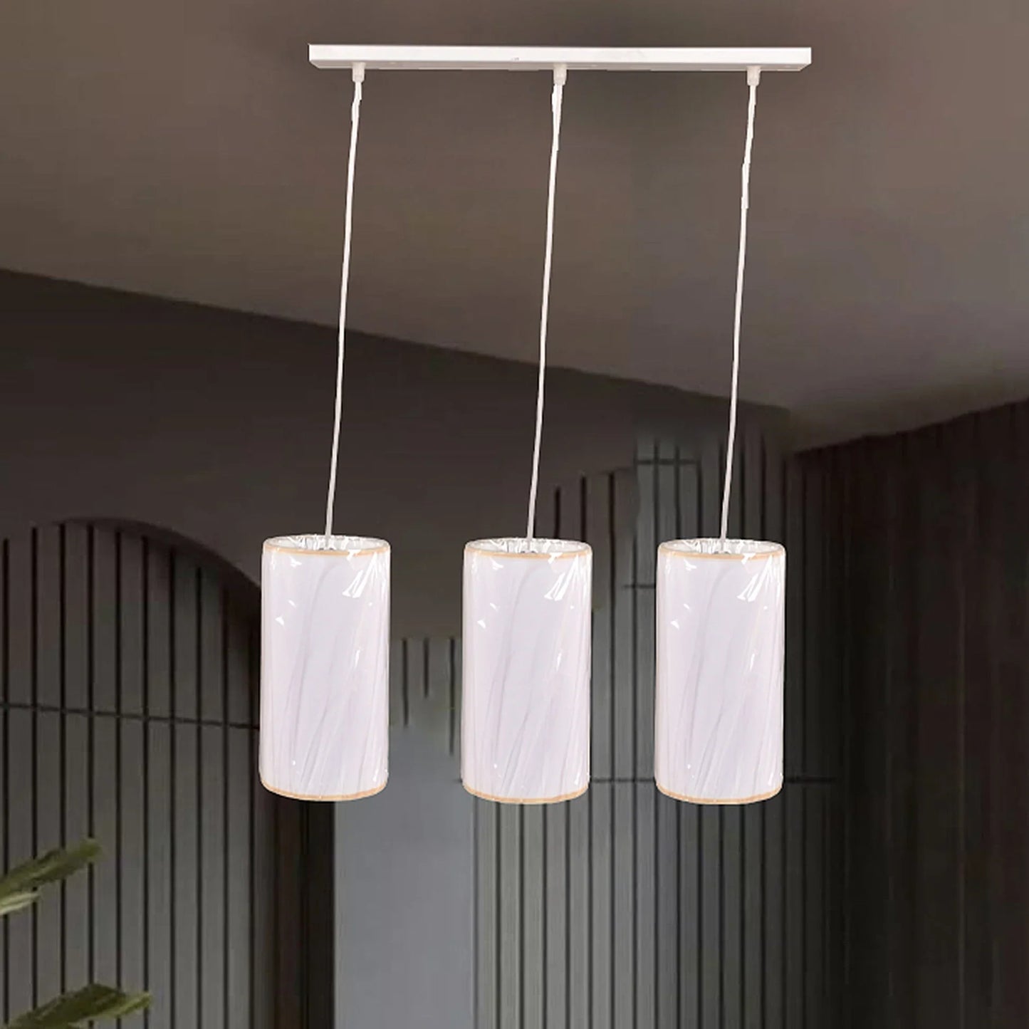Triple ceiling lamp - White - 80x50 cm - Cataloug