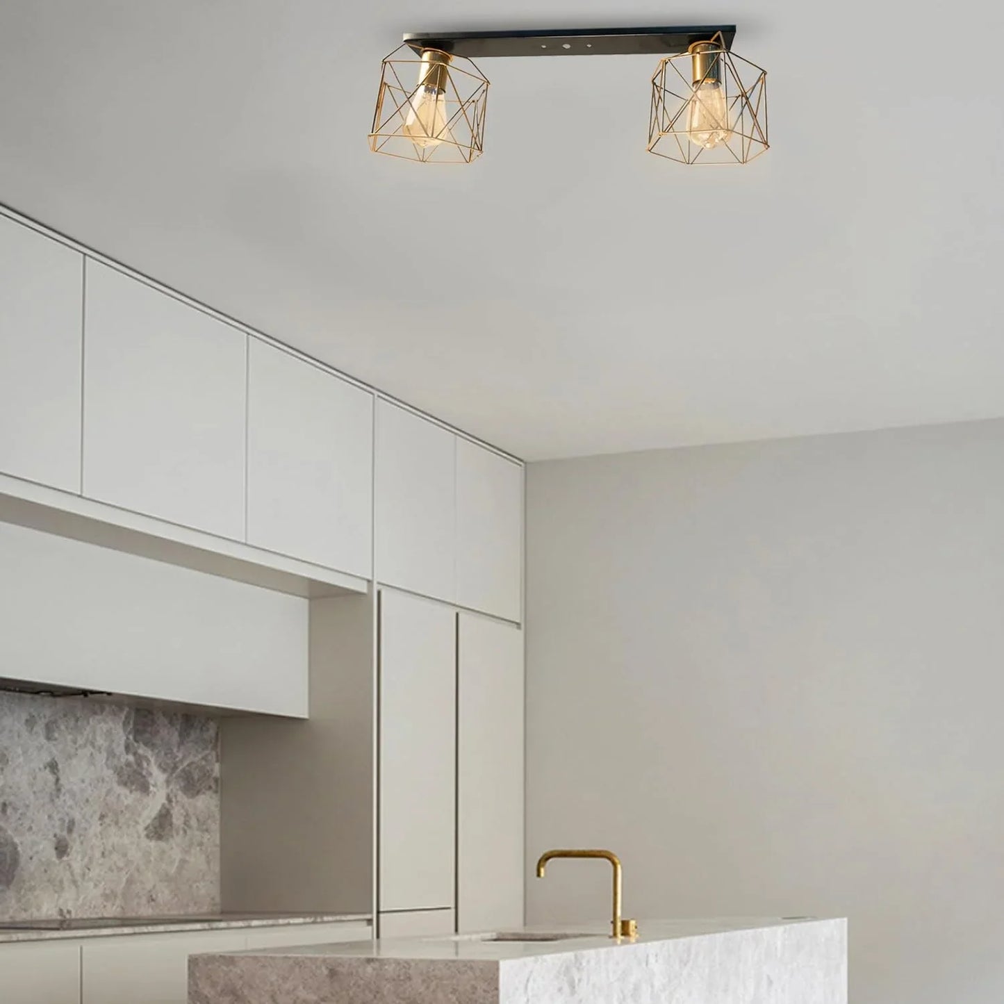 Double ceiling lamp - Black - 50x24 cm - Cataloug