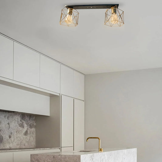 Double ceiling lamp - Black - 50x24 cm - Cataloug