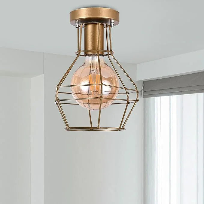 Ceiling lamp - Gold - 18x18 cm - Cataloug