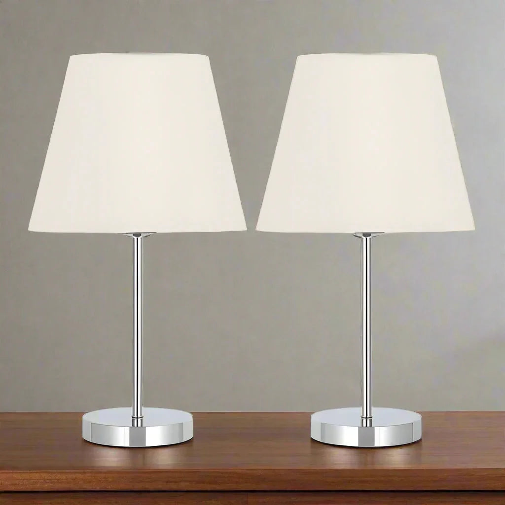 Two-piece table lamp - White - 45x25 cm - Cataloug