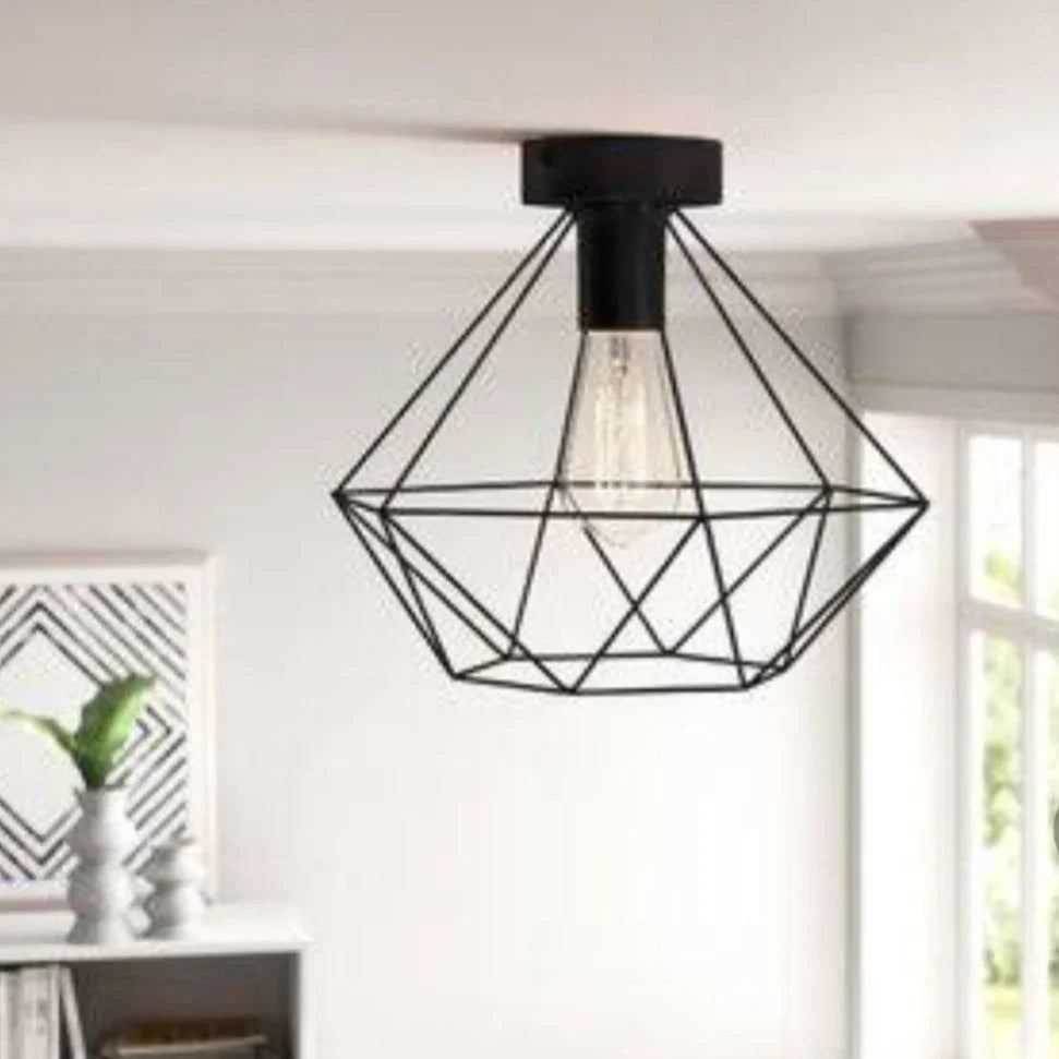 Ceiling lamp - Black - 22x22 cm - Cataloug
