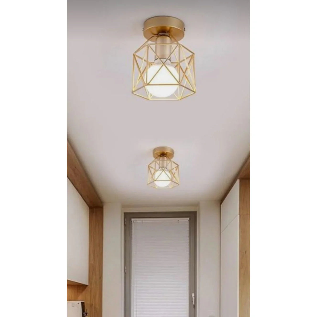 Ceiling lamp - Gold - 22x22 cm - Cataloug
