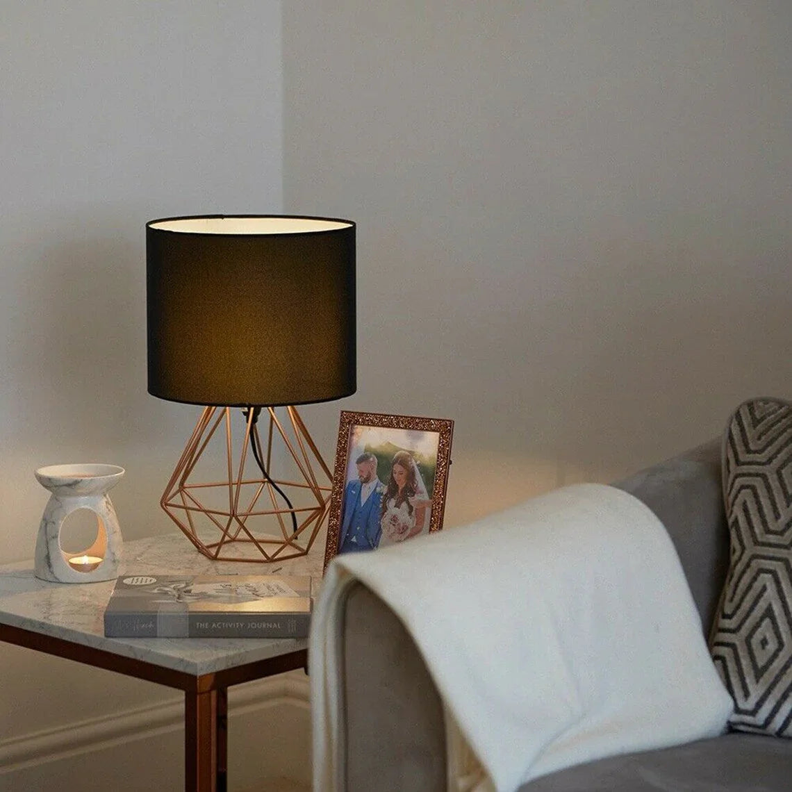 Table lamp - Black & Gold - 23x45 cm - Cataloug