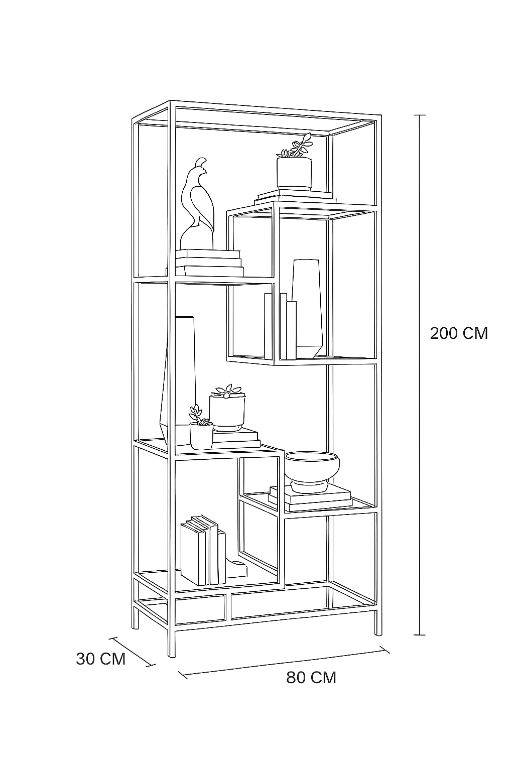 Display Unit Steel Glass