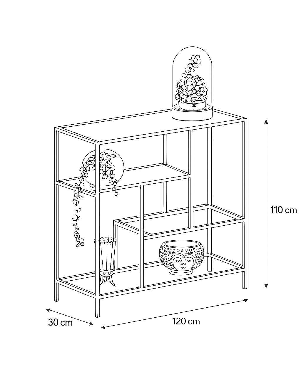 Display Unit Steel Glass