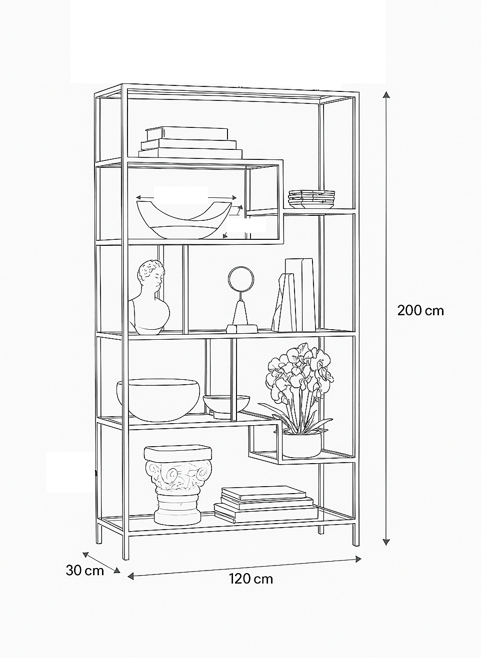 Display Unit Steel Glass