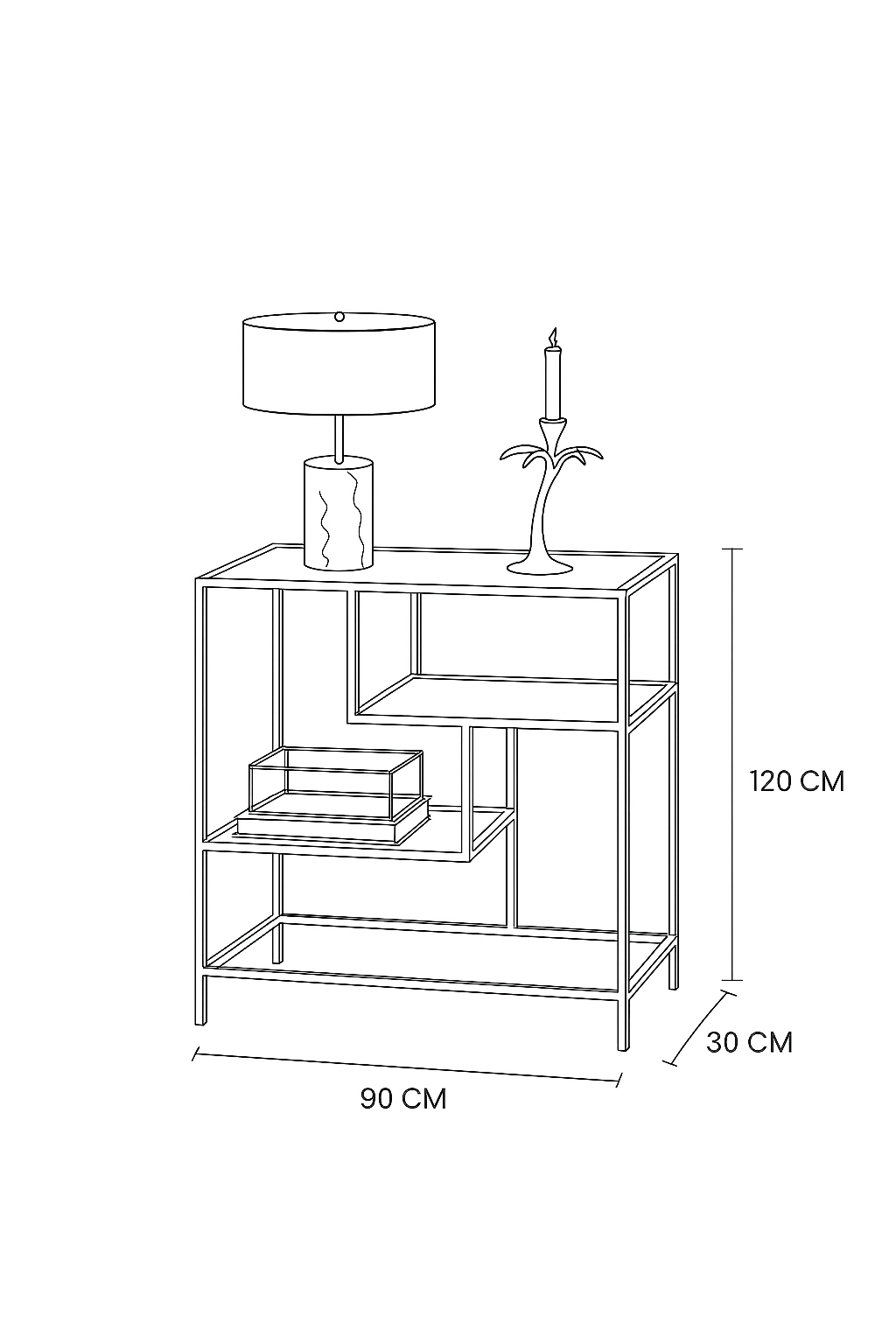 Display Unit Steel Glass