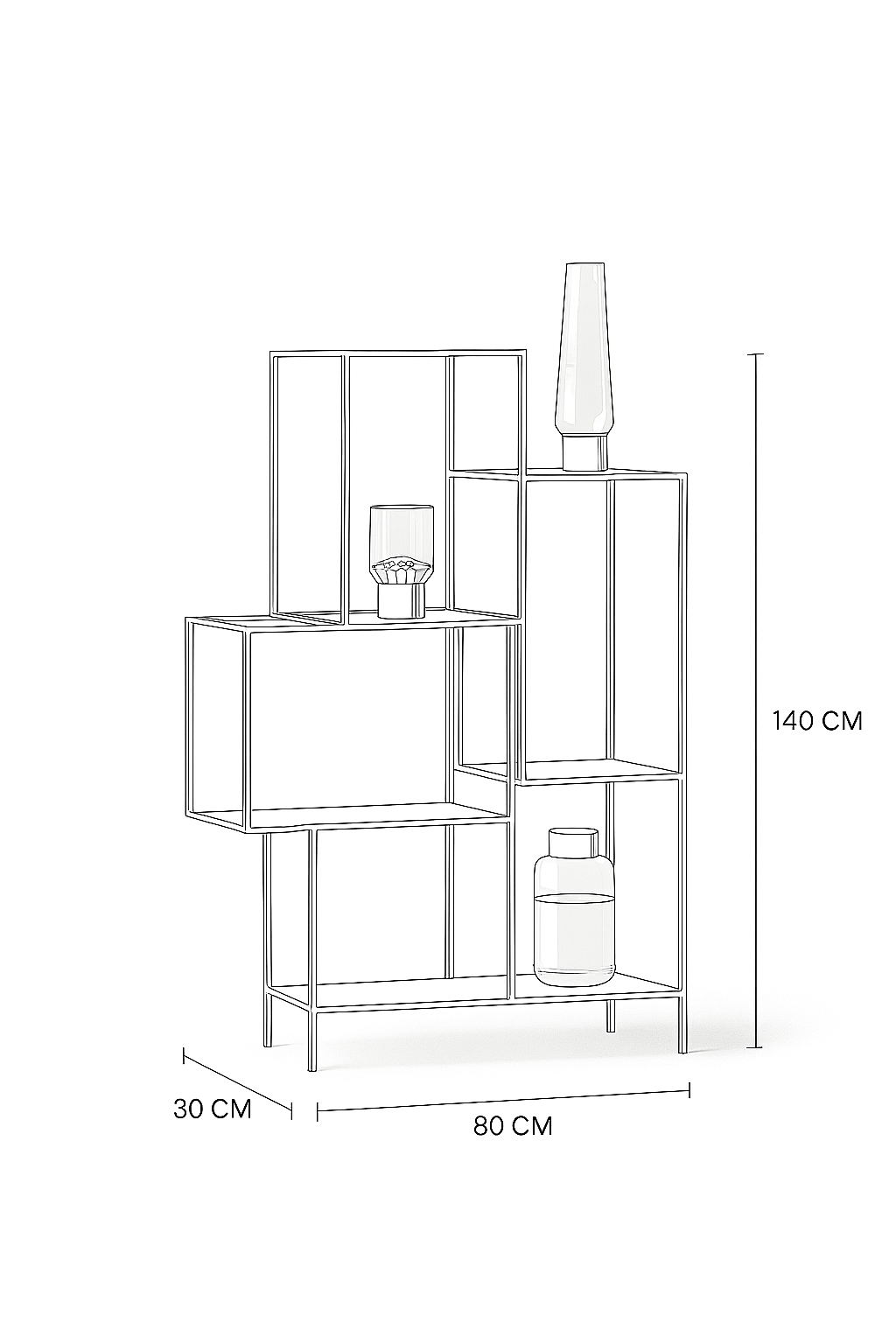 Display Unit Steel Glass