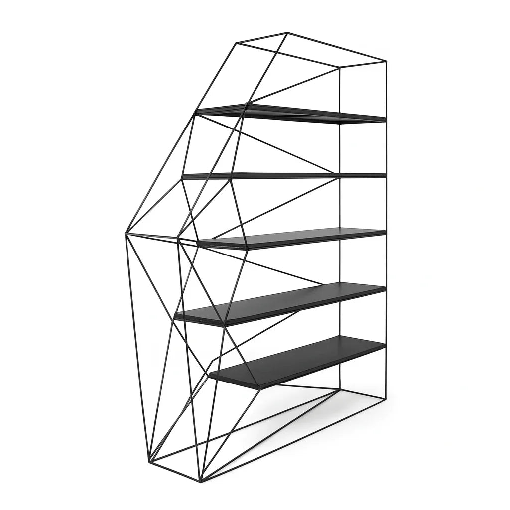 Display Unit - Steel - MDF - Black - 120x30x180 cm - Cataloug