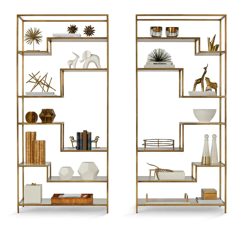 Display Unit - Steel - Glass - Gold - 200x30x200 cm - Cataloug