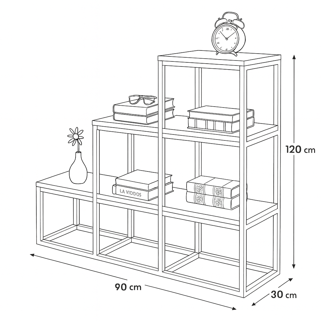 وحدة عرض - فولاذ - MDF - أسود.SG.DU.200.0054