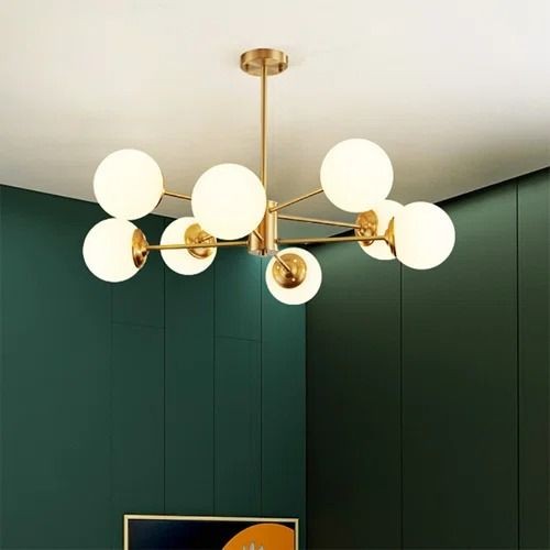 Ceiling Lamp -Steel - Gold - 45x90 cm