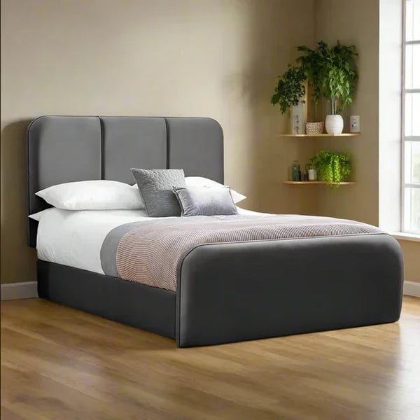 Bed - MDF - Velvet - Multi Sizes - Cataloug