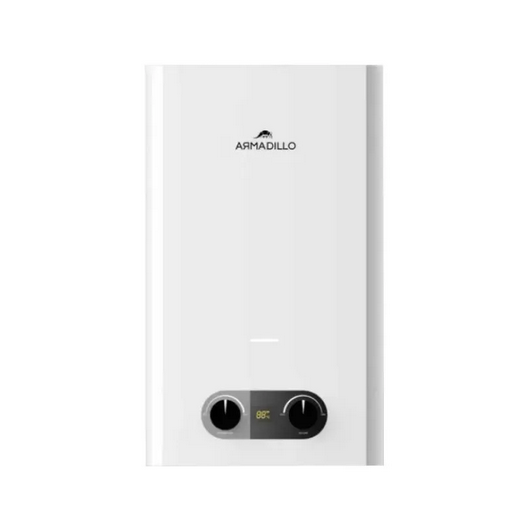 Armadillo Gas Water Heater 10 Liter Digital Display White ARM-HA-GAS-H-WH-0010